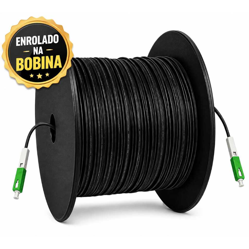 130m Cabo Fibra Óptica Drp 1FO conector SC APC