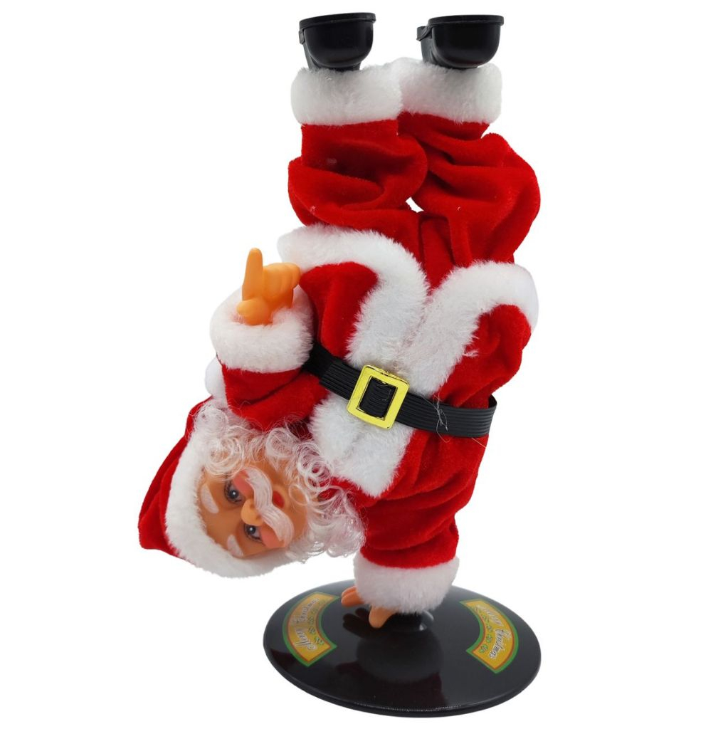 Papai Noel Dançarino Giratório Musical Decoração Natalino Festa Ornamentação Enfeite