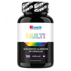 Multivitamínico 120 Cáps. - Suplemento Completo com Vitaminas e Minerais Essenciais - Growth Supplements - Sabor Neutro