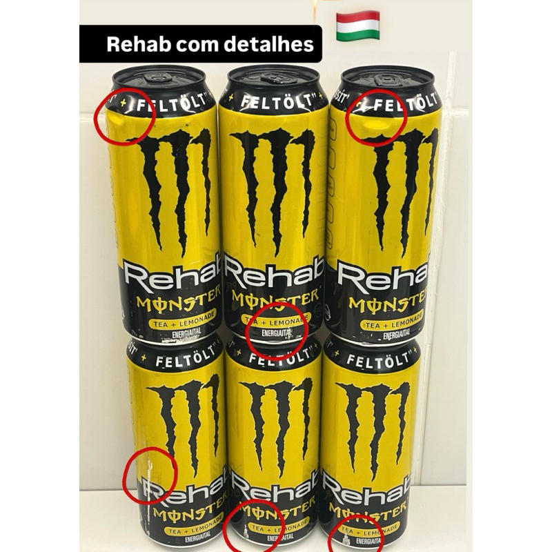 Monster Rehab Lemonade – 500ml Hungria 🇭🇺Lata com detahes - Valor Unidade