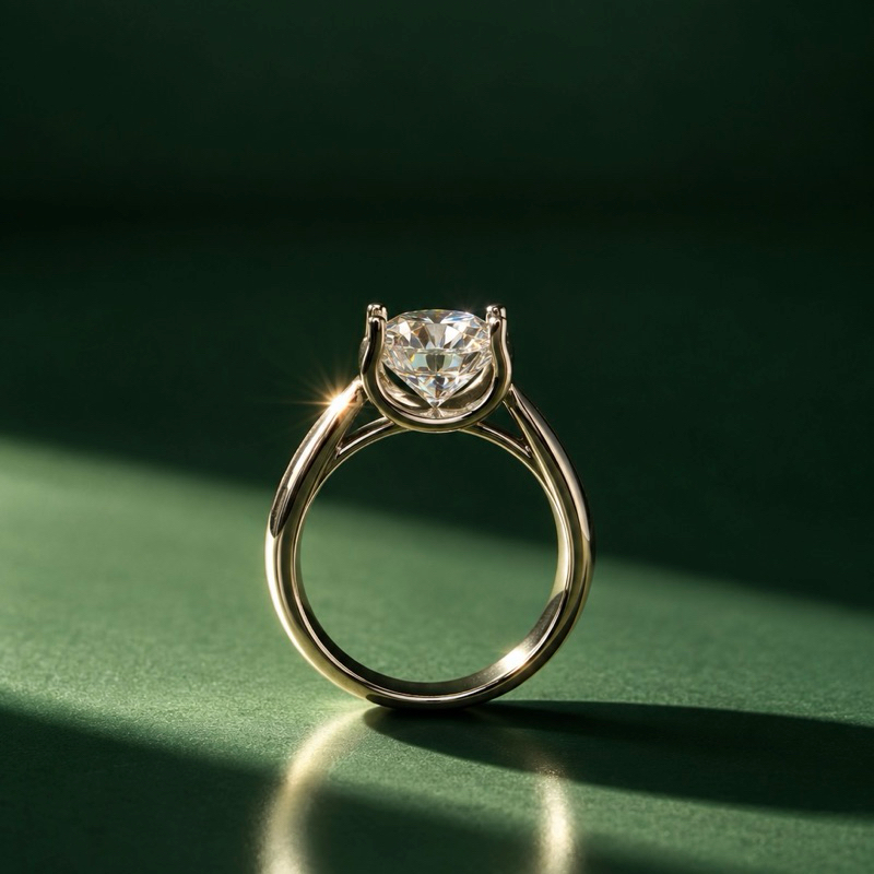 Anel Feminino Moissanite Caixa Alta 9,5mm em Prata 925 Elegante
