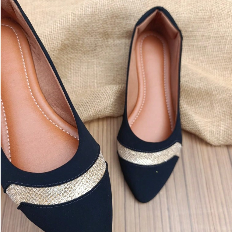 Sapatilha Feminina Strass Sapato Feminino Confortável Sandalia