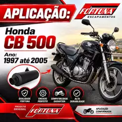 Escapamento Fortuna Modelo Original - Honda Cb 500 1997 a 2005