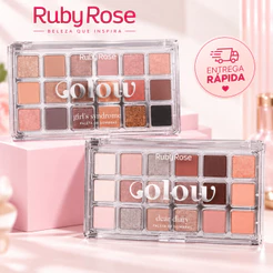 Paleta de Sombras Ruby Rose Dear Diary Linha Blow Matte Cintilante Nude Marrom Dourado Prata Alta Pigmentação Maquiagem