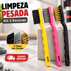 Kit Escova De Aço Multiuso Forno Grelha Limpeza de Casa Churrasqueira