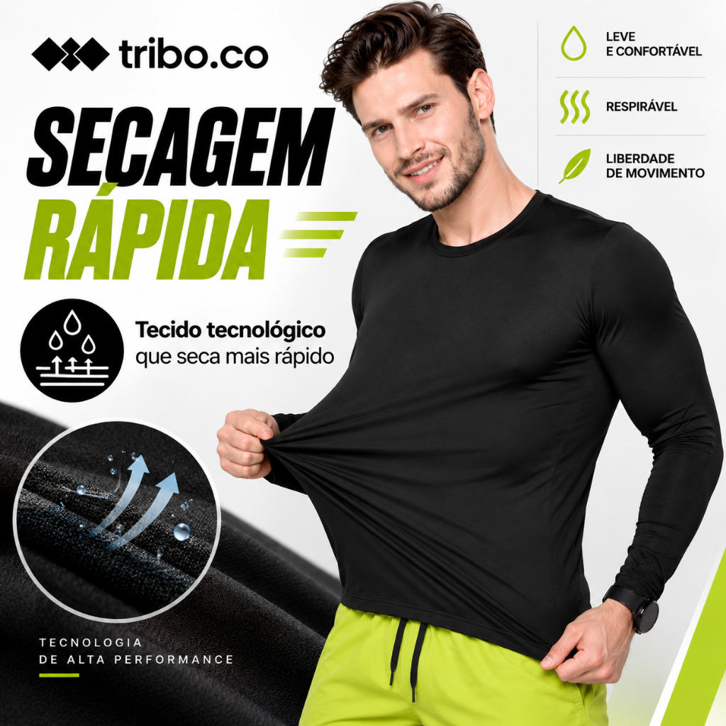 Camisa Térmica Proteção Uv 50+ Segunda Pele Camiseta Malha Fria Unissex Academia Manga Longa Lisa — imagem 2 de 2