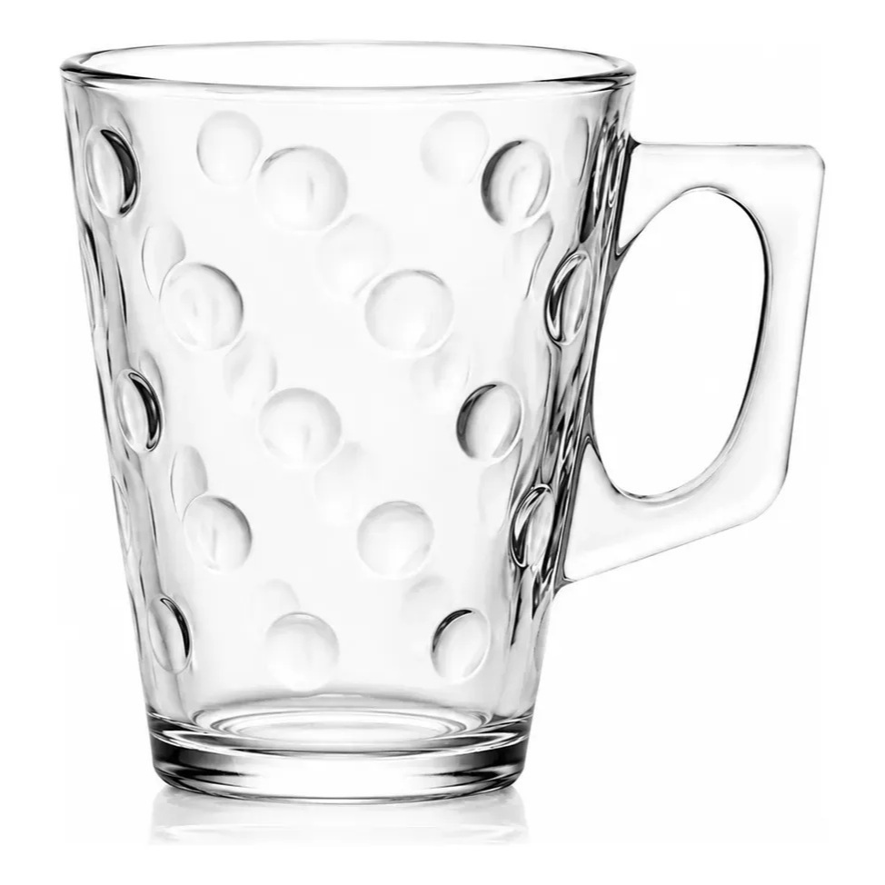 Jogo 3 Canecas De Vidro Cappuccino 250ml Sevilha