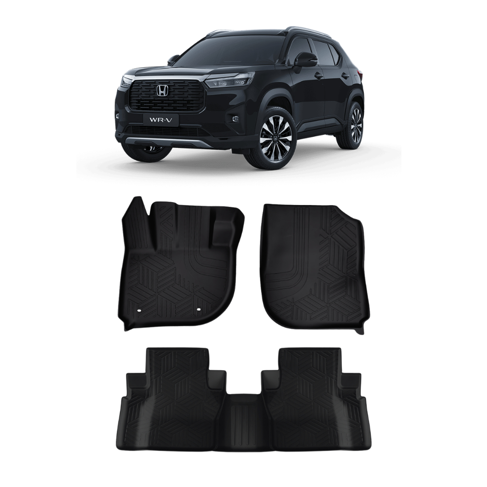 Jogo Tapete Bandeja Dianteiro e Traseiro Automotivo Borracha Grid Honda WR-V 4 Portas 2026 2027