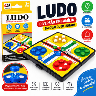 Jogo De Ludo Magnético Dobrável Jogo De Tabuleiro Interativo Para Reuniões, Familiares, Viagens,amigos,para 4 jogadores
