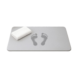 Tapete De Pedra Banheiro Diatomita Absorção Imediata 60cm x 39cm Secagem Rápida Antiderrapante Impermeável