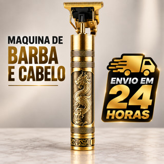Máquina  Barbear e Cortar Cabelo e pesinho  Profissional Recarregável Sem Fio Dragão