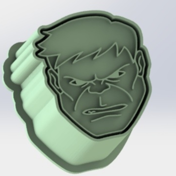 Ejetor e modelador de Docinhos e Doces Hulk - Rosto