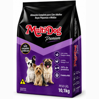Ração Para Cães Multidog Premium Raças Pequena e Media 10,1kg