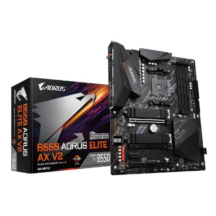 Placa Mãe Gigabyte B550 AORUS ELITE AX V2 AM4 4xDDR4 Chipset AMD B550 ATX
