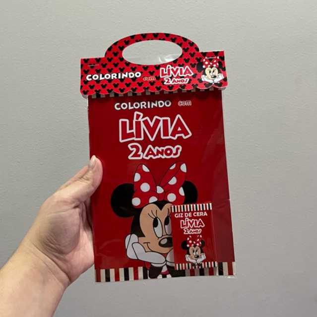 REVISTINHA COLORIR MINNIE - Revistinha Personalizada Minnie - Lembrancinha da Minnie Tema Livrinho de Colorir