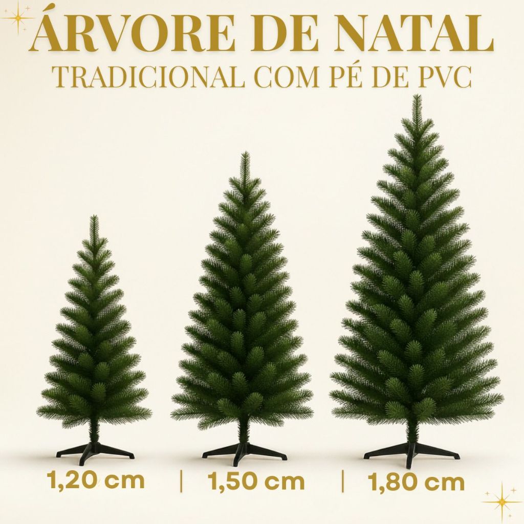 Árvore de Natal 1,20m / 1,80m / 1,50m Decoração de Natal Premium Enfeite de Alto Padrão