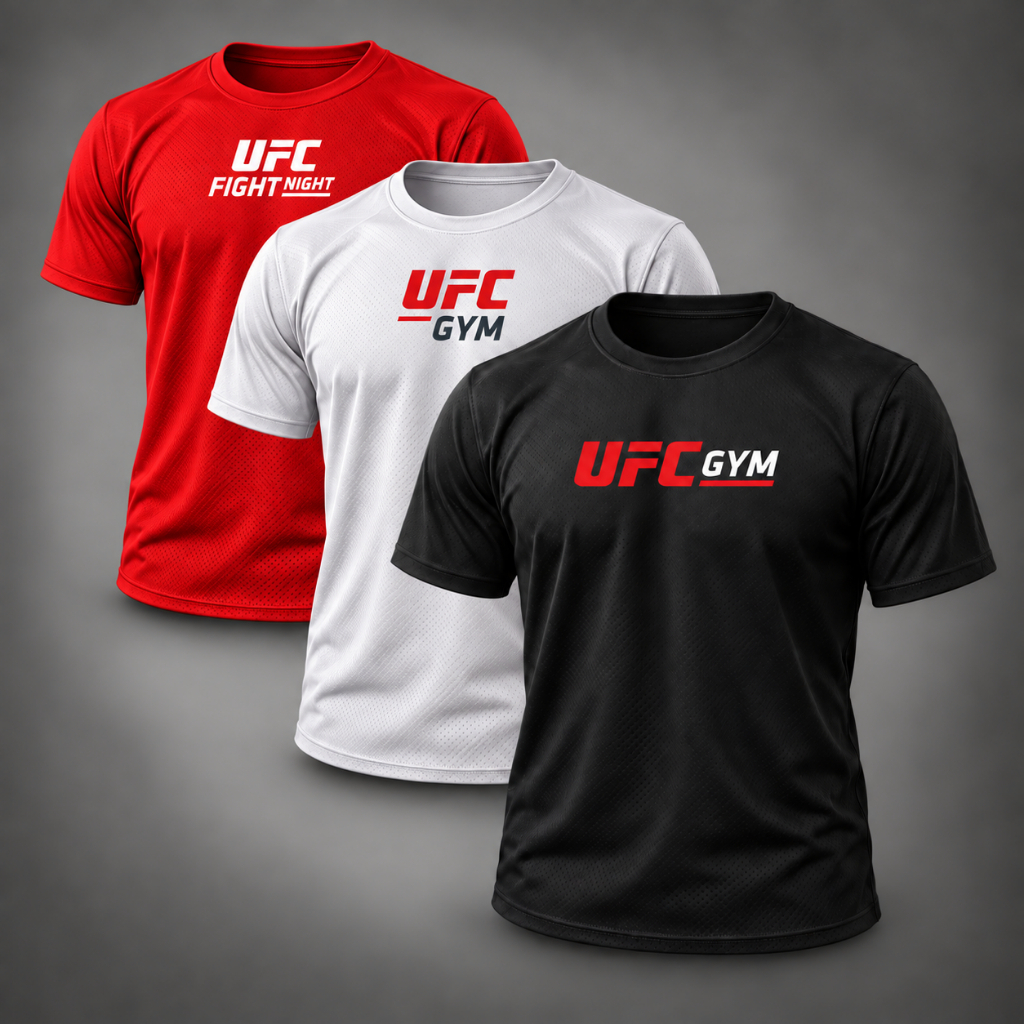 Kit Com 3 Camisa Dry FIT Masculino MIX UF.C Camiseta Premium Academia Treino Esportiva Corrida Blusa Camiseta