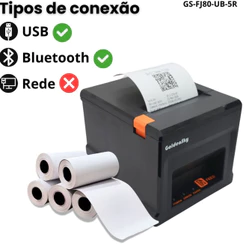 Impressora Térmica Ticket De Cupom 58mm 80mm Não Fiscal Para Pc Notebook Bivolt