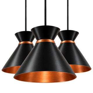 Kit 3 Pendente Luminária Modelo Luxo ALuminio para realçar o Balcão da sua Cozinha Sala Varanda Bar