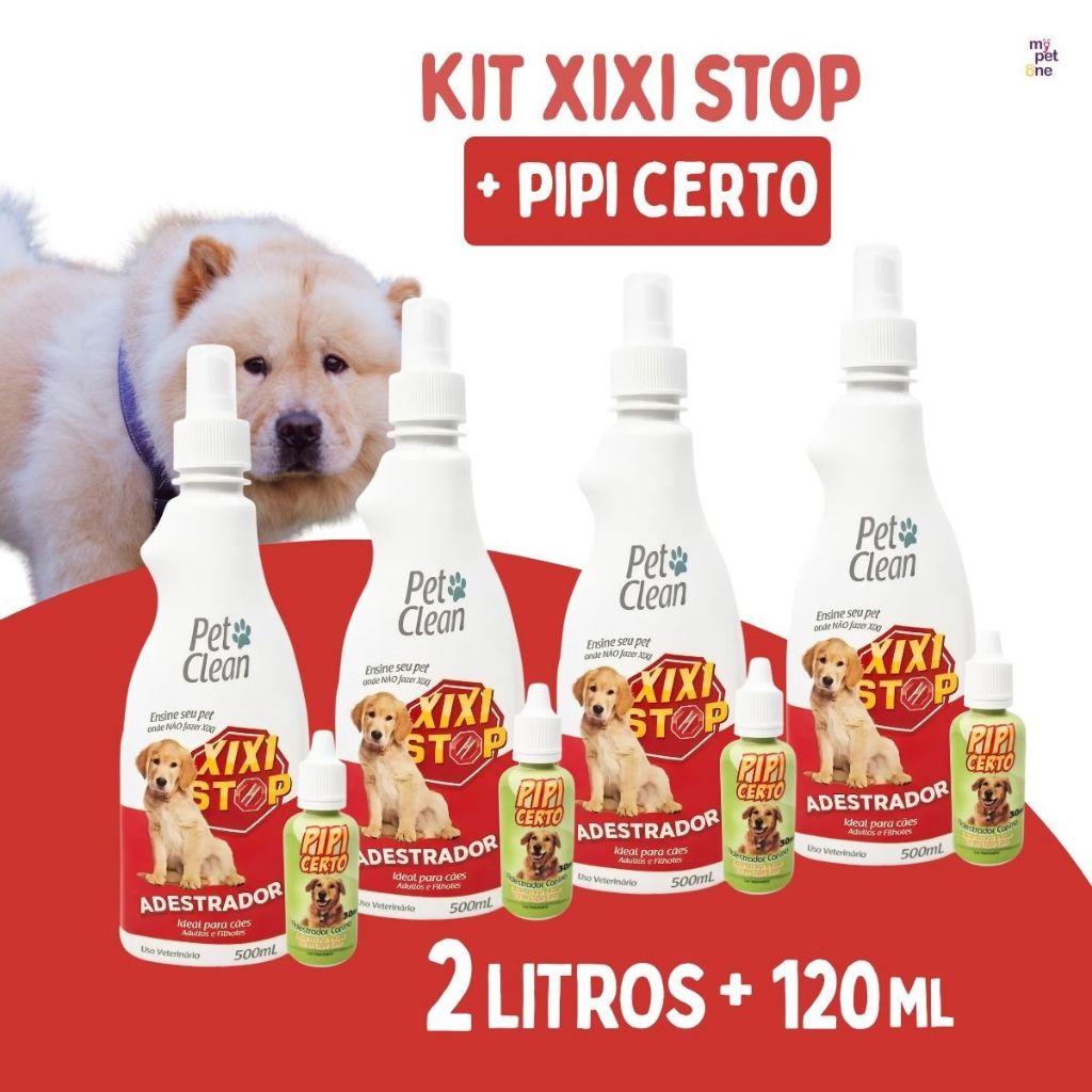 Kit 4 Educador Sanitário Pet Clean Xixi Stop + Pipi Certo para Cães