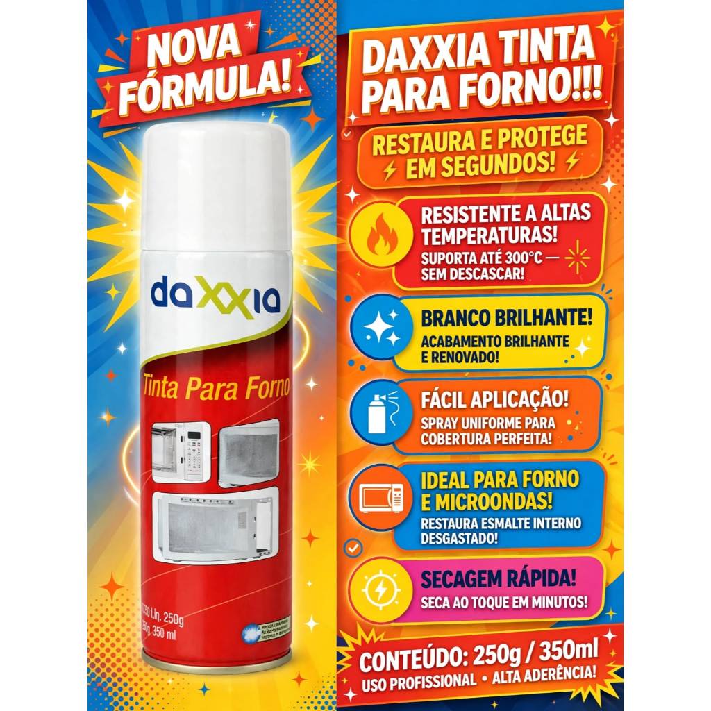 SPRAY MICROONDAS DAXXIA BRANCO BRILHANTE 250G 300ML