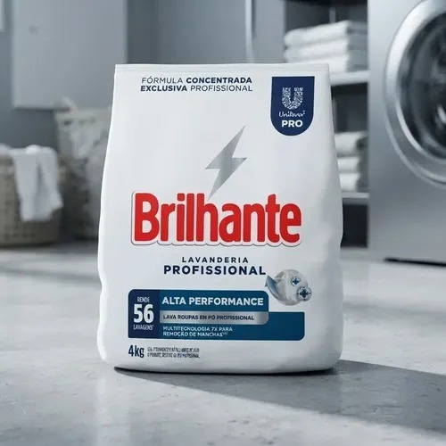 Sabão em Pó Lava Roupas Brilhante Pro Pacote 4kg — imagem 2 de 2