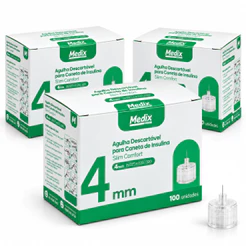 Agulhas Para Caneta de Insulina Medix 4mm 32g