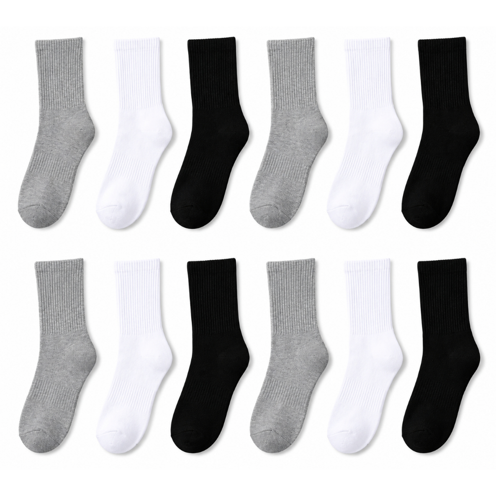 Kit ate 12 de Meia Adulto Masculina Esportiva Cano Alto Sport 40 ao 45