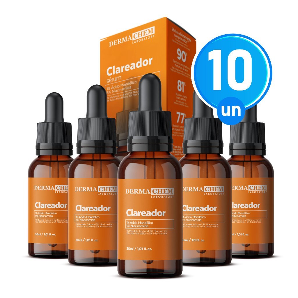 Kit 10 Sérum Clareador Clear 30ml Dermachem