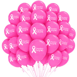 Balões Outubro Rosa Bexigas para Decoração Festa 25 Unidades