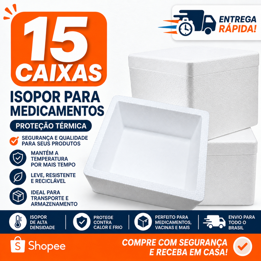 15 caixas de isopor 250ml termica para armazenamento