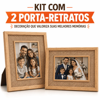 Porta Retratos 10x15 Decorativos Linho  Elegante Sofisticado Texturizados Estilo Trama Juta Moldura Sala Escritório