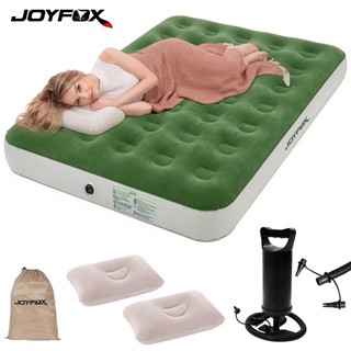 Colchão Inflável Casal / King com Bomba Manual JOYFOX Portátil Travesseiros e Bolsa para Camping