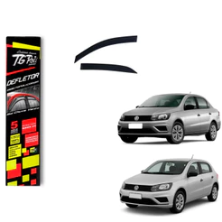 Calha de Chuva Gol e Voyage G5 G6 G7 G8 2008 a 2023 TG Poli Defletor 4P Protetor Janelas Fumê