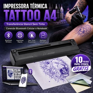 Impressora Térmica De Tatuagem Bluetooth Portátil