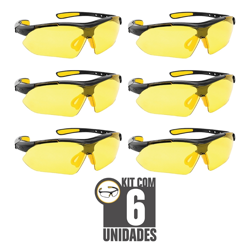 Kit 6x Óculos de Protenção VONDER Boxer Epi Maior Segurança