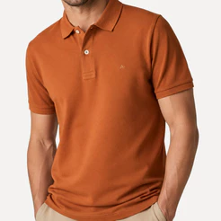 Polo Aramis Masculina Basic Piquet Mono Original Terracota