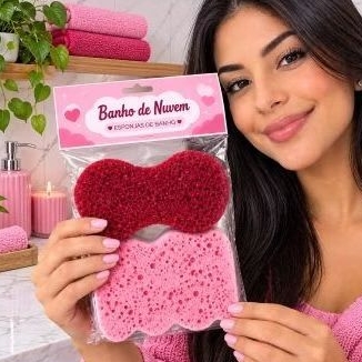 Kit 2 Esponja Bucha Para Banho Esfoliante Hidratada / Bucha de Banho