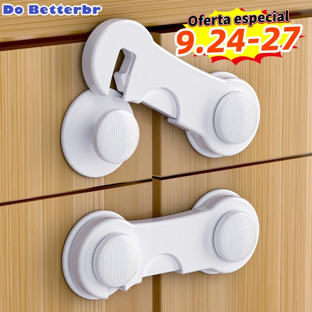 Kit 10/20 Travas Para Gaveta Porta Armário Segurança Bebê - Opção de cores
