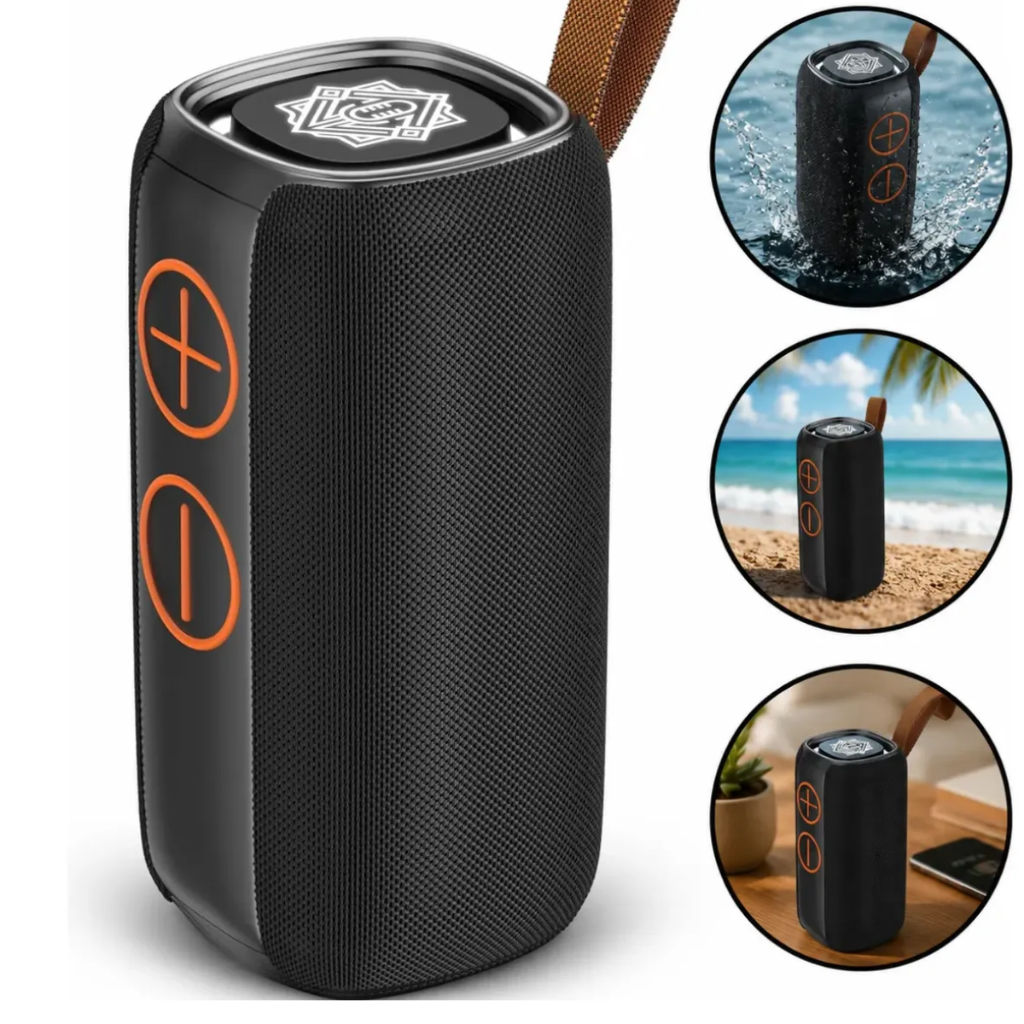 Caixa De Som Bluetooth 100w Super Potente Estéreo Graves Aguldos Bass boost Alta Qualidade Cor Preto 110v/220v