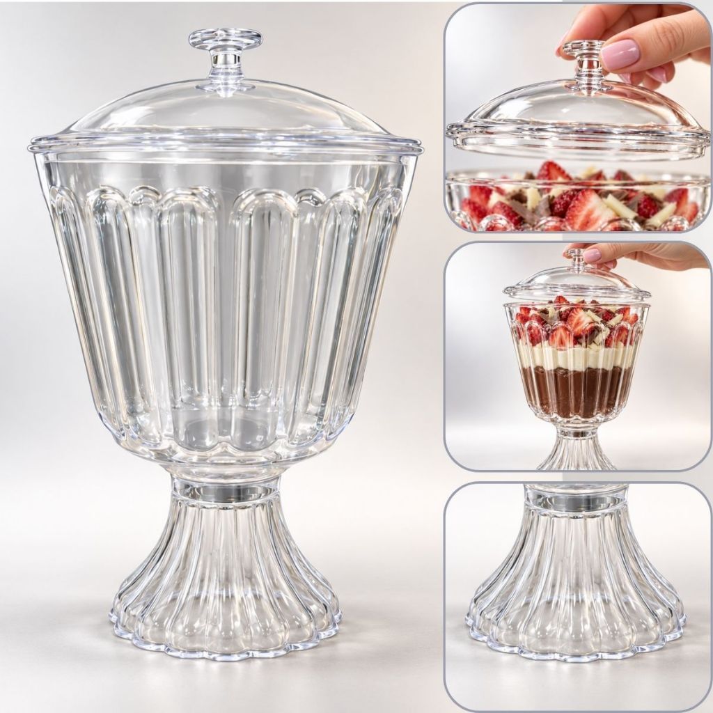 Taça Confeiteiro C/ Tampa Transparente 1250L- Lsc Toys (CHOCO) OFF