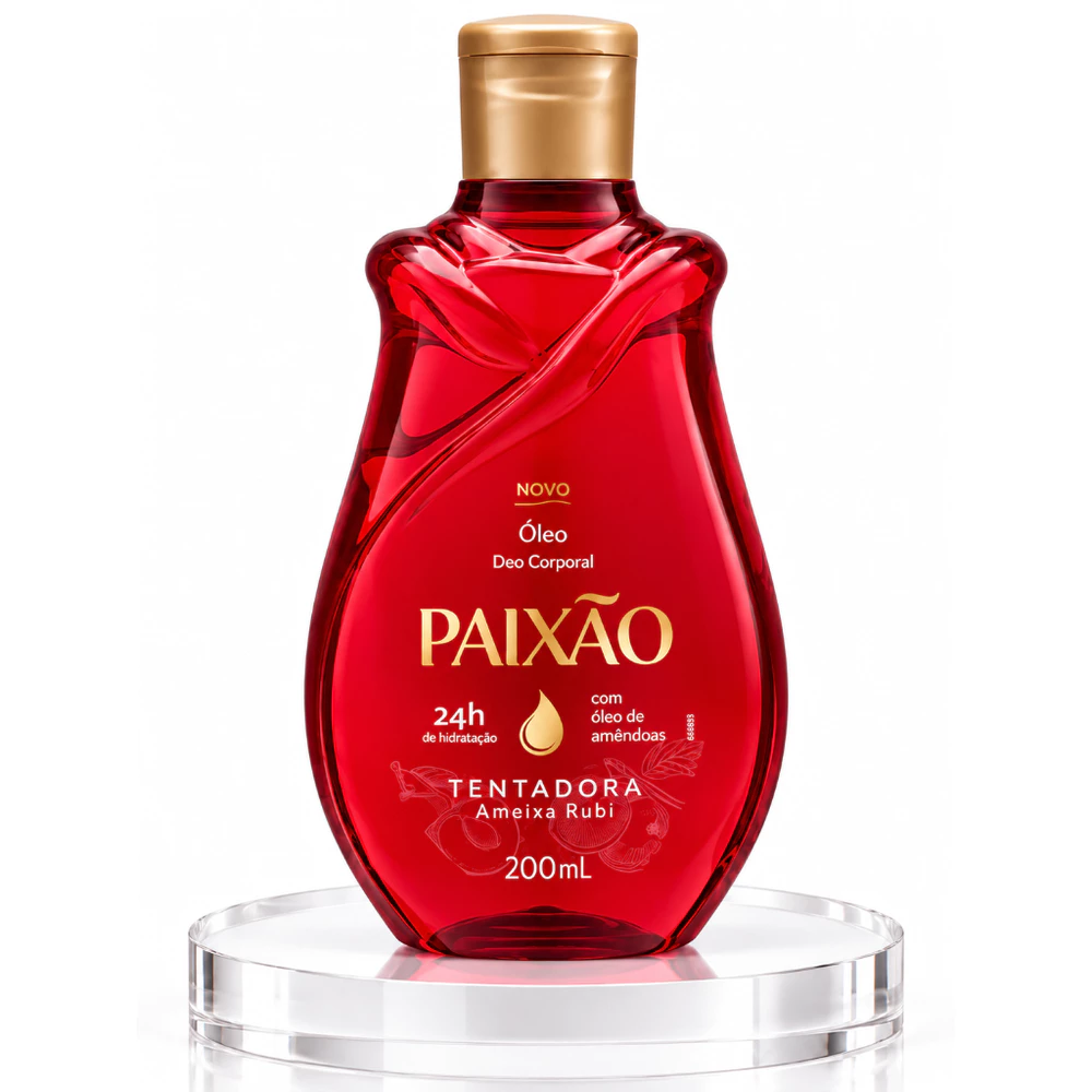 Óleo Corporal de Amêndoas Paixão Tentadora ameixa rubi 200ml (Oleo Paixão)