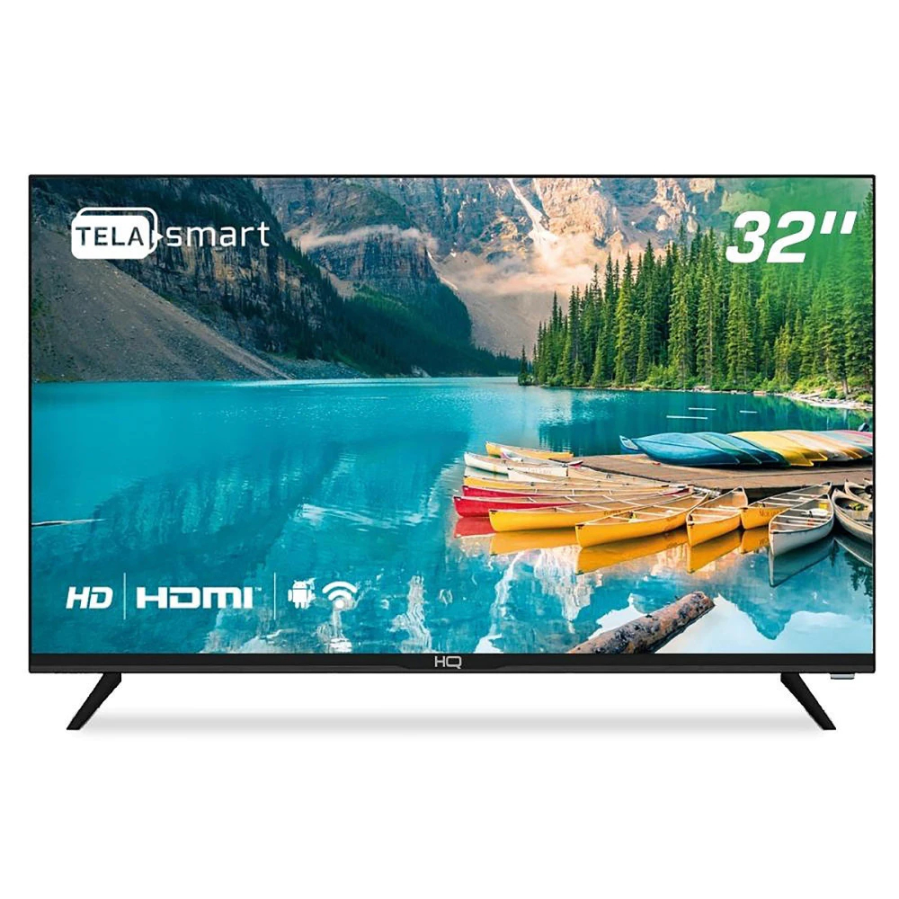 Smart TV HQ 32" HD tela sem Bordas Sistema Android Design Slim HQS32NKHM