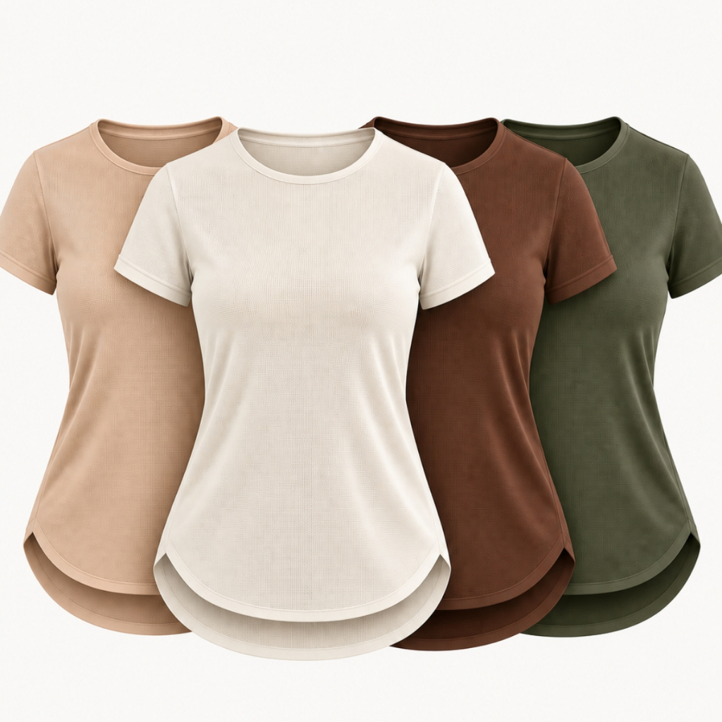 Kit 4 Blusa Plus Size Camiseta Dry Fit Roupa de Academia Feminina Long Line Tapa Bumbum Curvy +