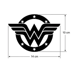 Adesivo Mulher Maravilha Wonder Woman Vinil Recortado 14x10cm Pret0 C4rro Moto Notebook AD1000 FE984399EII39E