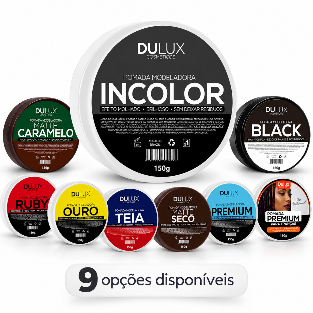 Cera Modeladora Diversas Dulux 150g Fixação Ultra Forte para Cabelo e Barba Pomada Profissional Barber Shop