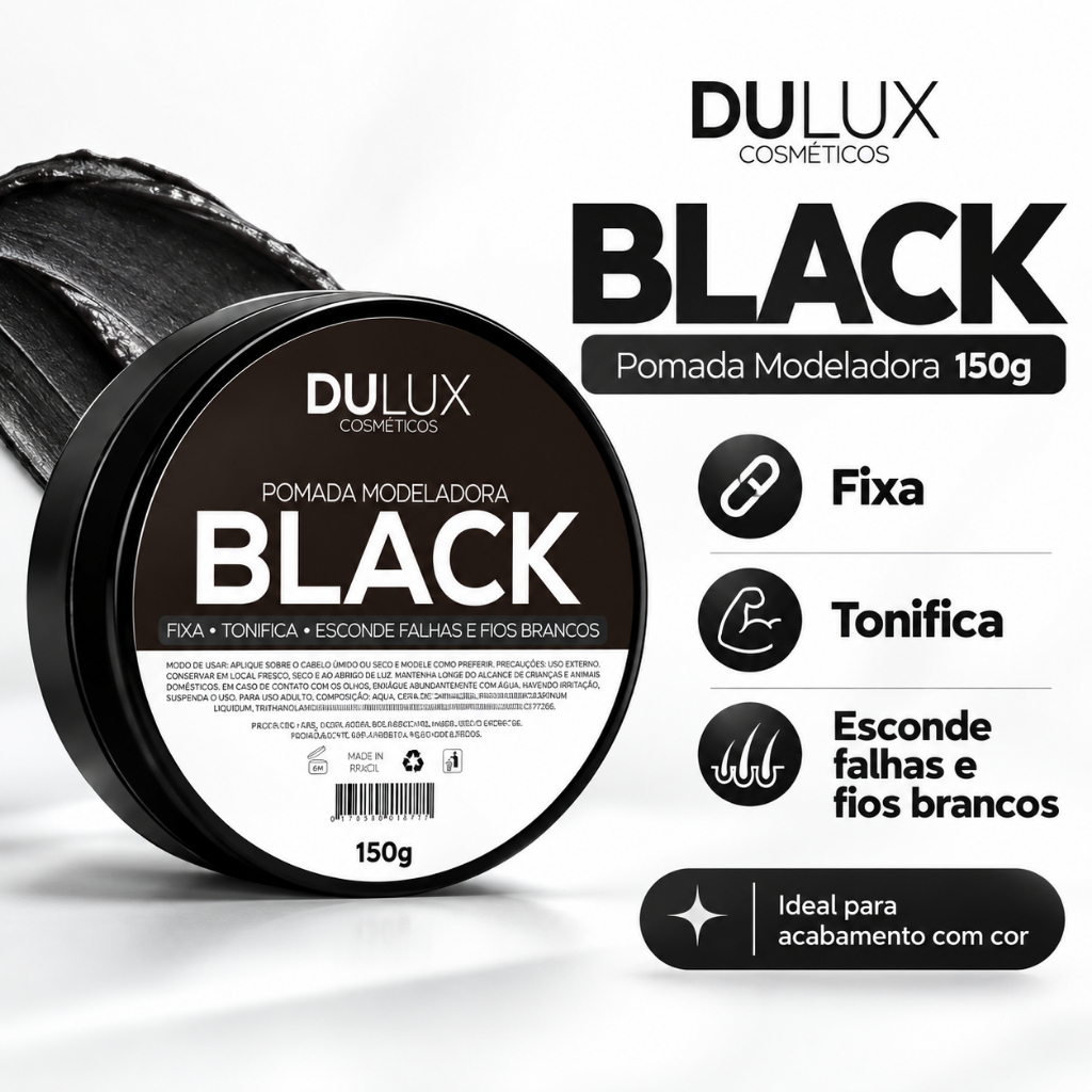 Cera Modeladora Diversas Dulux 150g Fixação Ultra Forte para Cabelo e Barba Pomada Profissional Barber Shop — imagem 2 de 2