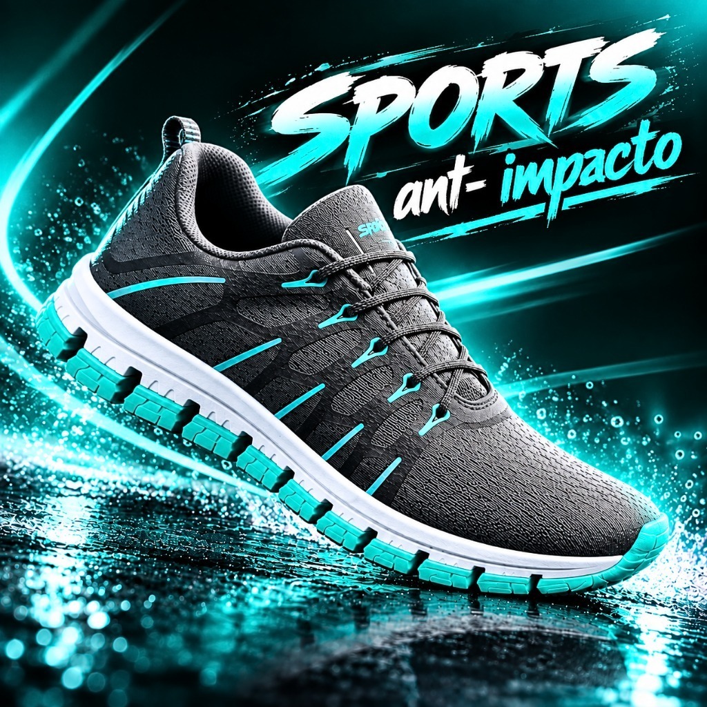 Tênis Unisex Esportivo Anti-Impacto Corrida Caminhada Antiderrapante Performance Treino Academia