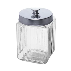 Porta Mantimento Lyor Vegas de Vidro Prata 1,7L