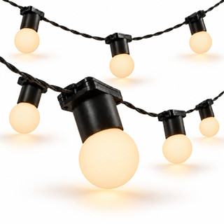 Varal de Luzes LED 20m Externo Com Lâmpadas Inclusas Gambiarra Cordão Pode Chuva Decoração